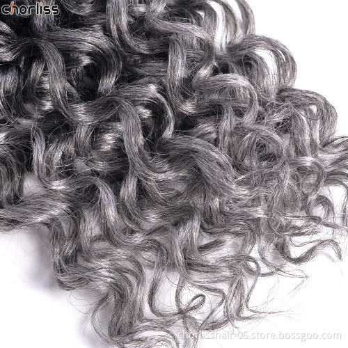 Hot Selling Deep Ocean Wave Hawaii Afro Curls Crochet Braid Hair Wholesale Passion Twist 613Black Synthetic Braiding Hair Bundle